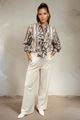 Afbeelding van Blouse - Terra di Siena - Slangenprint Bruin