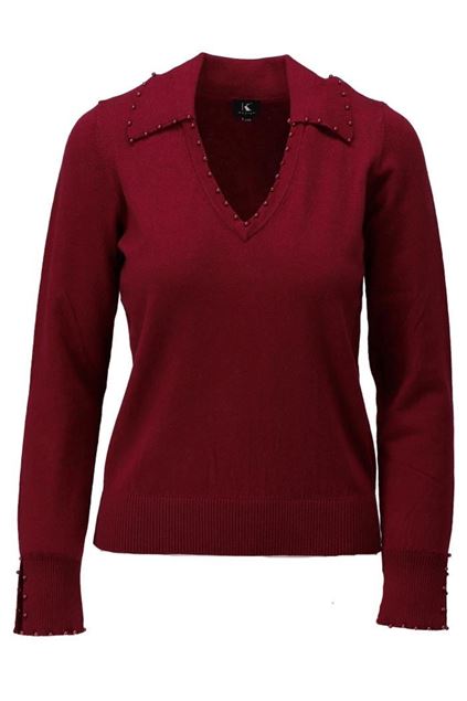 Afbeeldingen van Pull - K-design - B825 - burgundy - PRE ORDER