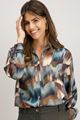 Picture of Blouse - Signe Nature - 840261 - aqua/ecru/kaki