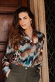 Picture of Blouse - Signe Nature - 840261 - aqua/ecru/kaki