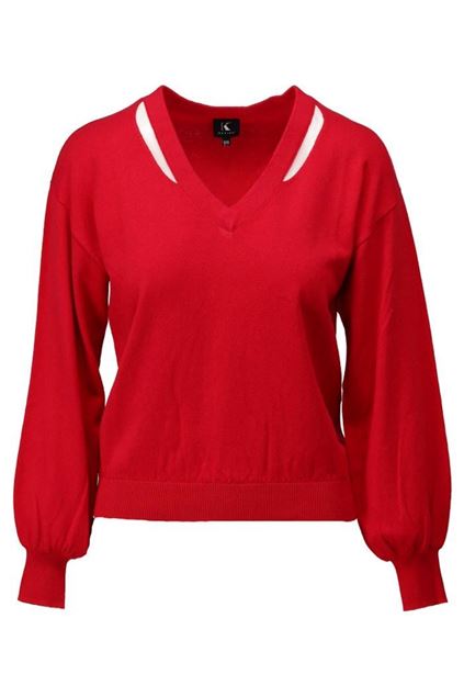 Afbeeldingen van Pull - K-design - B866 - lipstick red - PRE ORDER
