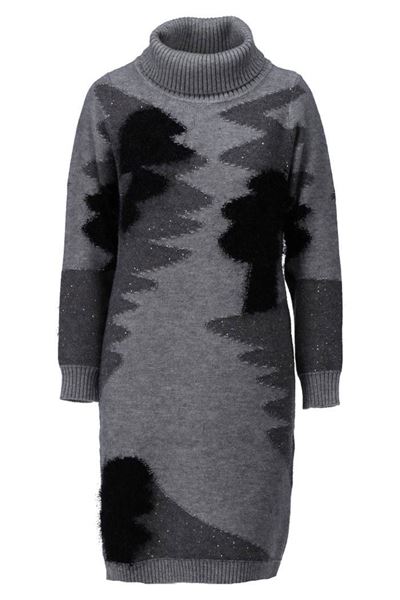 Picture of Jurk - K-design - B863 - grey melange - PRE ORDER