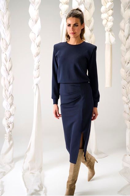 Afbeeldingen van Jurk - K-design - B634 - Navy - PRE ORDER
