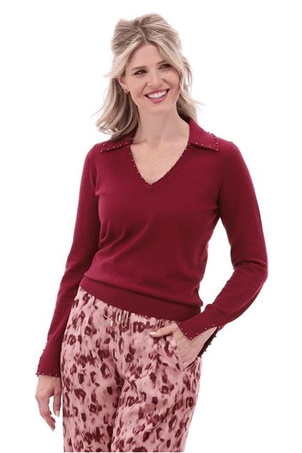Afbeeldingen van Pull - K-design - B825 - burgundy - PRE ORDER
