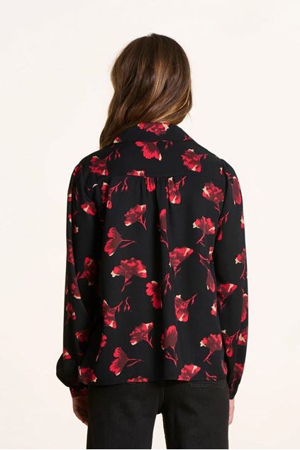Afbeeldingen van Blouse - La Fée Maraboutée - Zodka - noir/rouge