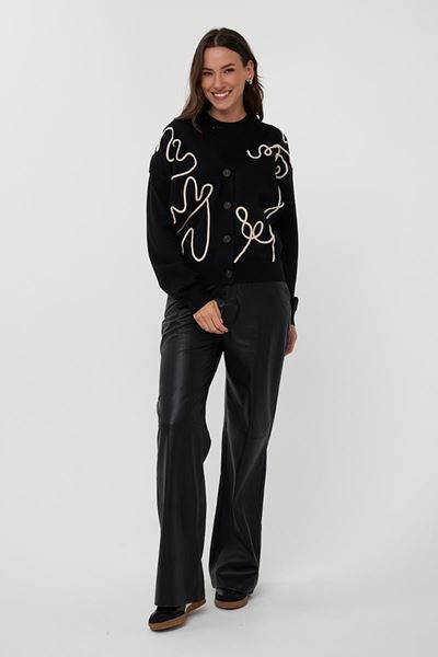 Picture of Cardigan - Esqualo - F25.02506 - black