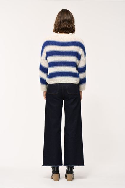 Afbeeldingen van Pull - La Fée Maraboutée - Estela - bleu royal/blanc