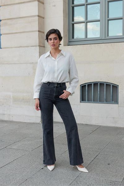 Afbeelding van Broek - Selected by My Wish - JD381-GM - gris moyen