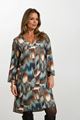 Picture of Jurk - Signe Nature - 890226 - aqua/ecru/kaki