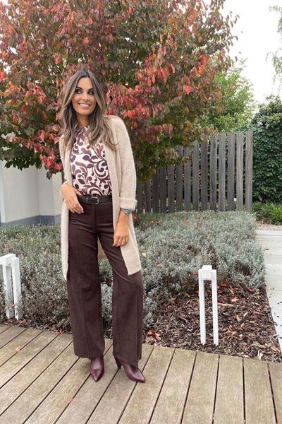 Picture of Gilet - Terra di siena - Lang -Beige