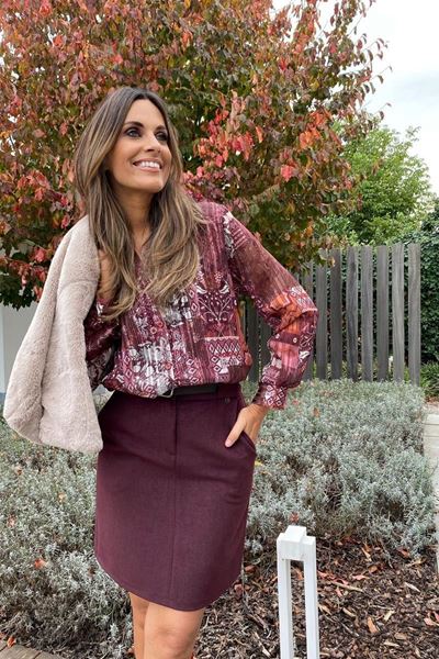 Afbeelding van Blouse - Terra di Siena - multibordeauxw25