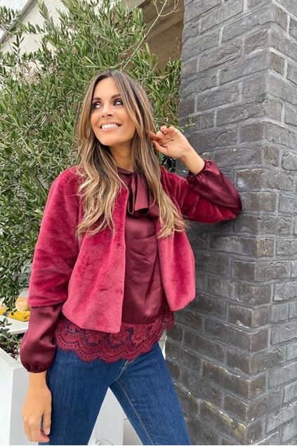 Afbeeldingen van Bontjasje - Terra di siena - 3/4 mouww25 - bordeaux