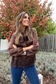 Picture of Blouse - Terra di Siena - Satijn - bruin/kant