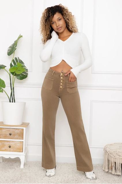 Afbeeldingen van Broek - Selected by My Wish - 6188 - Taupe