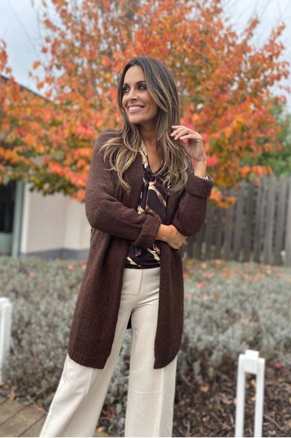 Picture of Gilet - Terra di siena - LangW25 - bruin