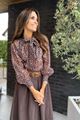 Afbeelding van Blouse - Selected by My Wish - Luipaard klein - bruin