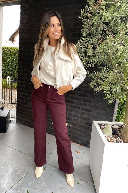 Show details for Broek - Selected by My Wish -JD 405  - bordeaux Picture of Broek - Selected by My Wish -JD 405  - bordeaux