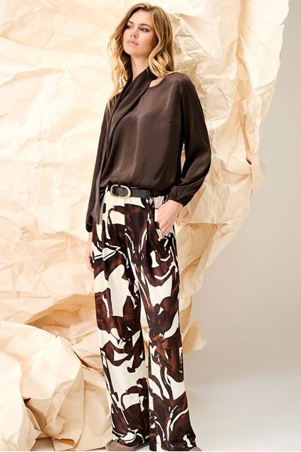 Afbeeldingen van Blouse - K-design - B776 - chocolate brown