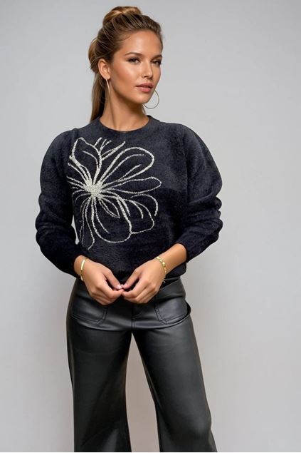 Pull - Vila Joy - Marjolaine - black/br