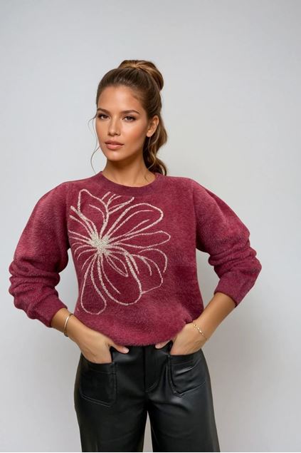 Pull - Vila Joy - Marjolaine - bordeaux/br