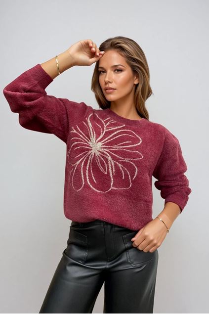 Pull - Vila Joy - Marjolaine - bordeaux/br