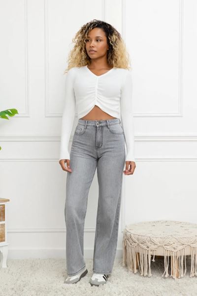 Picture of Broek - Selected by My Wish - 2253 - jeans - grey