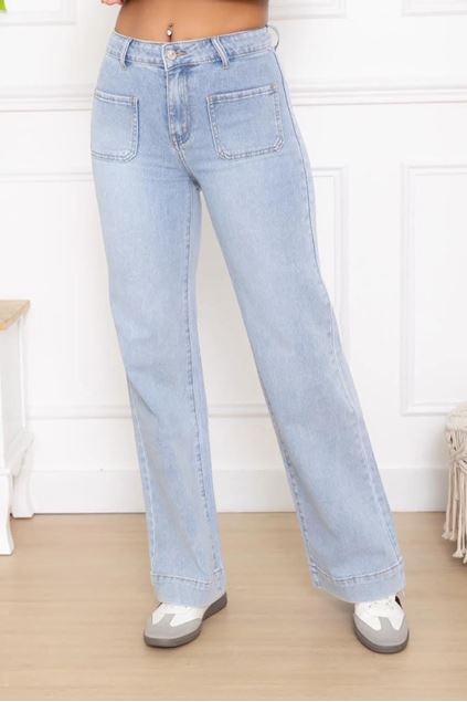 Toon details van Broek - Selected by My Wish - zakjes - Lichte jeans Afbeeldingen van Broek - Selected by My Wish - zakjes - Lichte jeans