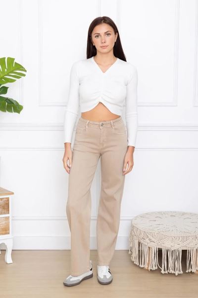 Picture of Broek - Selected by My Wish - beige  jeans