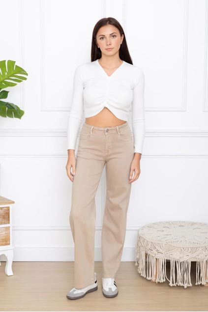 Picture of Broek - Selected by My Wish - beige  jeans