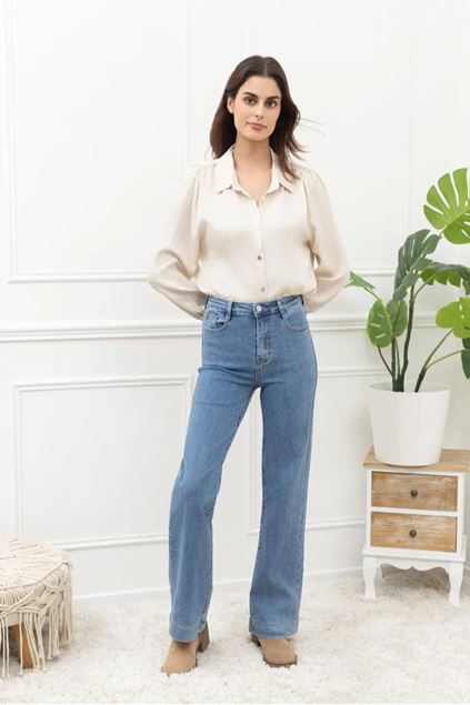 Afbeeldingen van Broek - Selected by My Wish -  bootcut - jeans