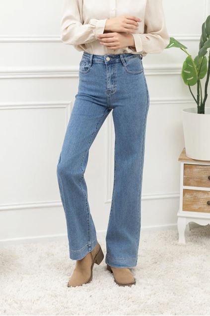 Toon details van Broek - Selected by My Wish - bootcut - jeans Afbeeldingen van Broek - Selected by My Wish - bootcut - jeans
