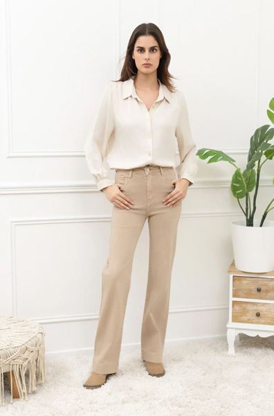 Afbeelding van Broek - Selected by My Wish - Y6511- jeans - Beige