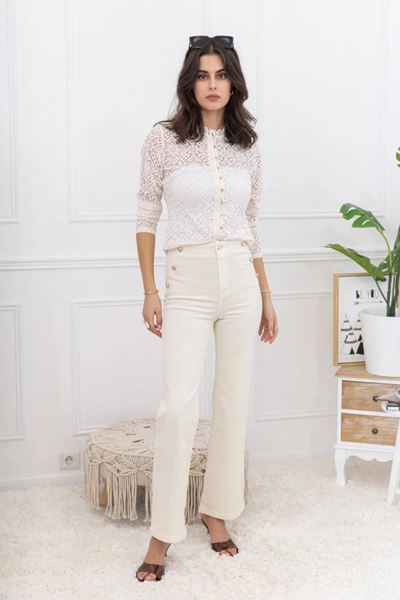 Picture of Broek - Selected by My Wish - Y6122- Ivoor