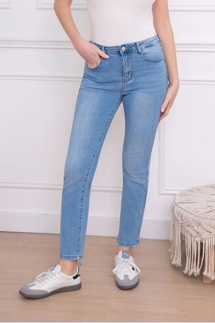 Afbeeldingen van Broek - Selected by My Wish - rechte jeans -Y6189