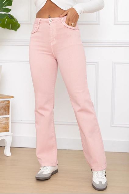 Afbeeldingen van Broek - Selected by My Wish - Recht model Y6698-Roze