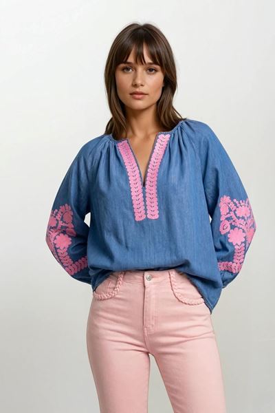 Afbeelding van Bloes - Selected by My Wish - jeans 3553 pink