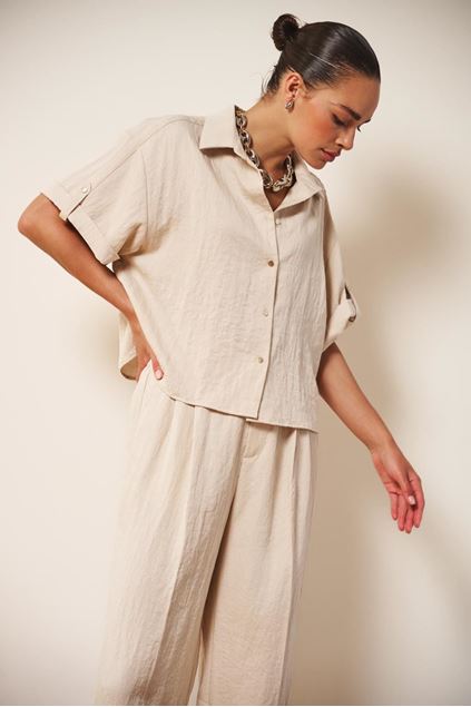 Picture of Blouse - Esqualo - SP26.10039 - light sand