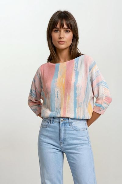 Afbeelding van Pull - Terra di Siena -Vleermuis Lblauw