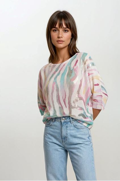 Afbeeldingen van Pull - Terra di Siena -Vleermuis Fushia