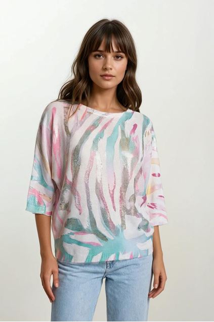 Afbeeldingen van Pull - Terra di Siena -Vleermuis Fushia