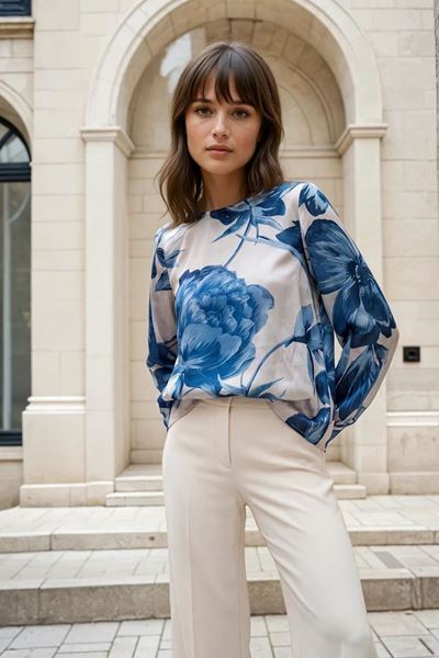 Afbeelding van Blouse - Rinascimento - CFC0128024003 - blu brillante