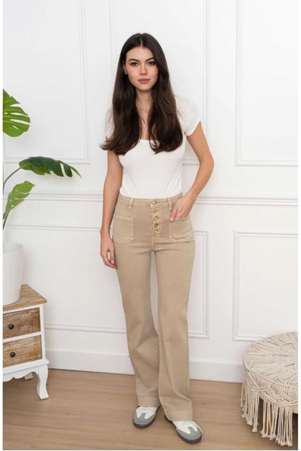 Toon details van Broek - Selected by My Wish - Y6132 - Beige Afbeeldingen van Broek - Selected by My Wish - Y6132 - Beige