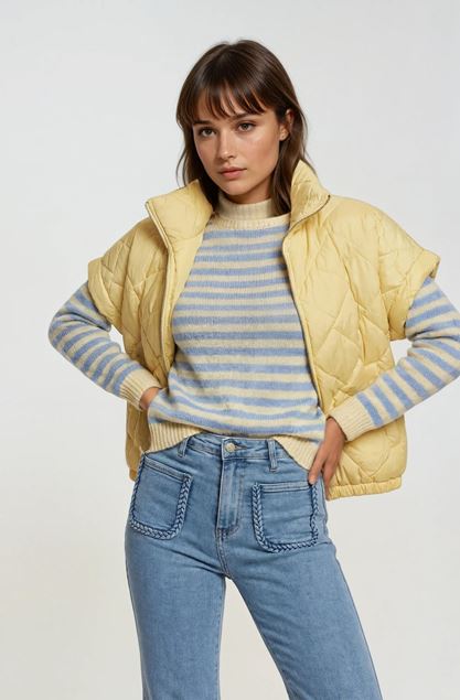 Afbeeldingen van Bodywarmer - Selected by My Wish - Korte mouw - geel