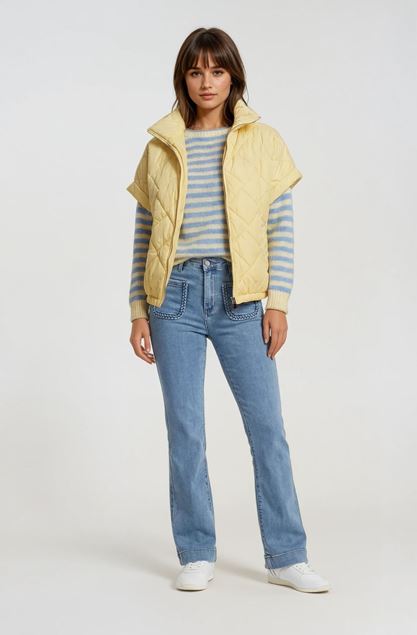 Afbeeldingen van Bodywarmer - Selected by My Wish - Korte mouw - geel