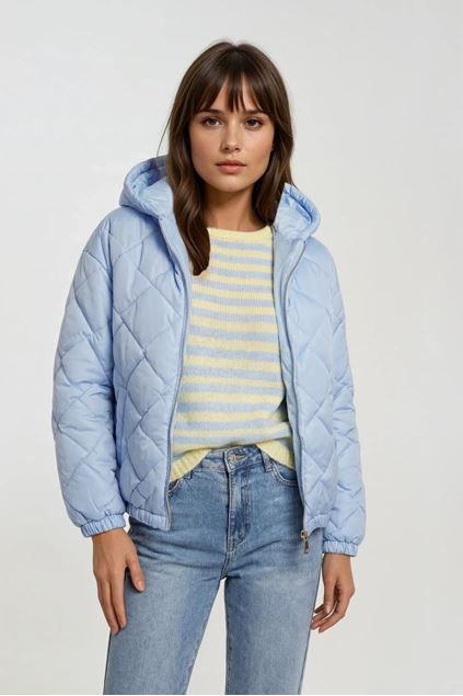 Afbeeldingen van Bodywarmer - Selected by My Wish - Kap - lichtblauw