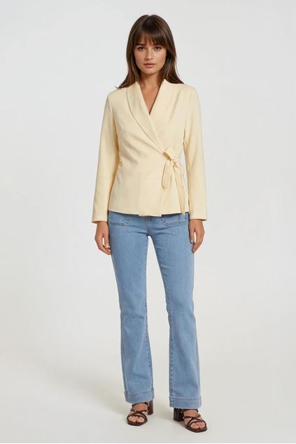 Afbeeldingen van Blazer  - Terra di Siena - Geel striksluiting