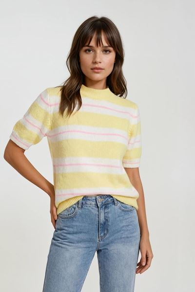 Afbeelding van Pull - Terra di Siena - Stripes km - geel