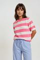Afbeelding van Pull - Terra di Siena - Stripes km - fel roze