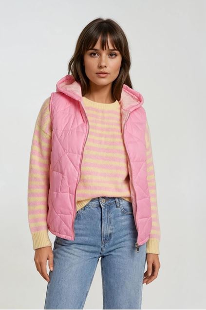 Afbeeldingen van Bodywarmer  - Terra di Siena - Fushia- S26