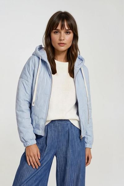 Afbeelding van Jas - Terra di Siena - doorstikt - lichtblauw